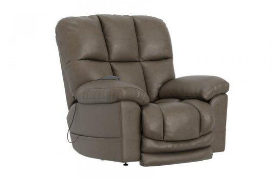 Catnapper Rivers Power Lift Lay Flat Recliner w/Dual Motor & Extended Ottoman in Taupe
