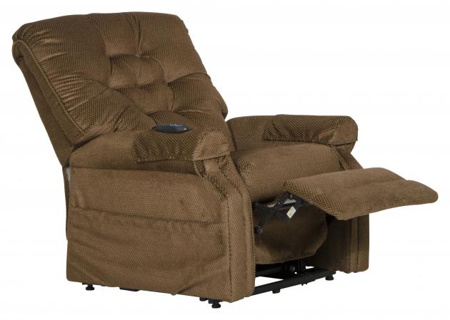 Catnapper Patriot Power Lift Full Lay-Out Recliner in Brown Sugar