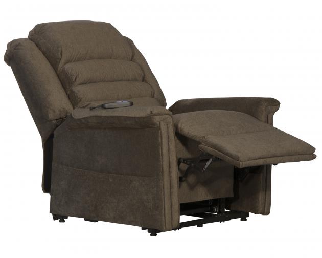 Catnapper Invincible Power Lift Full Lay-Out Chaise Recliner in Java