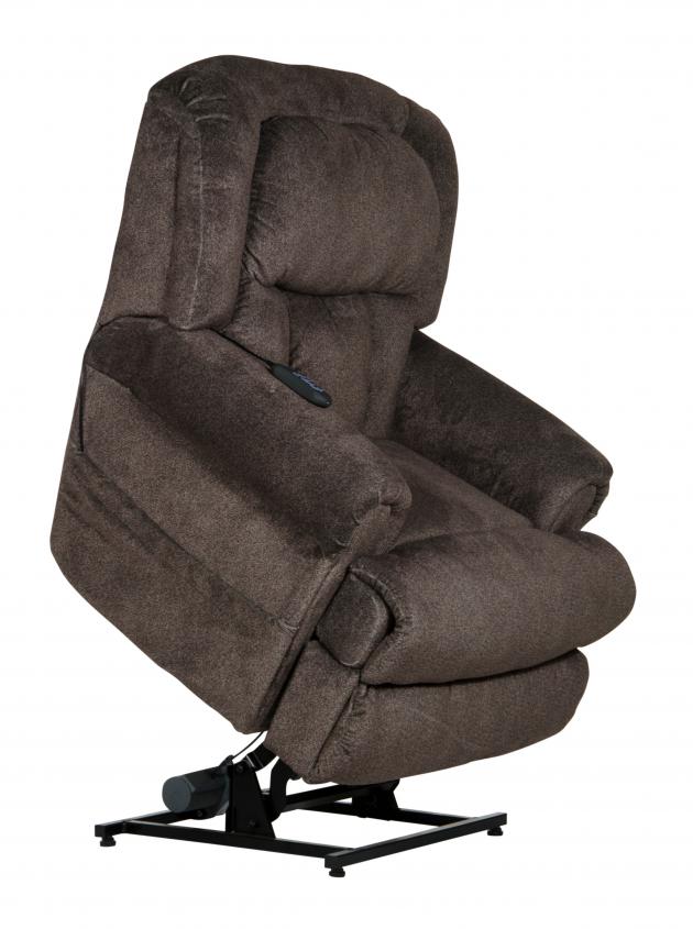 Catnapper Burns Power Lift Full Lay Flat Chaise Recliner w/Dual Motor Comfort Function in Ash