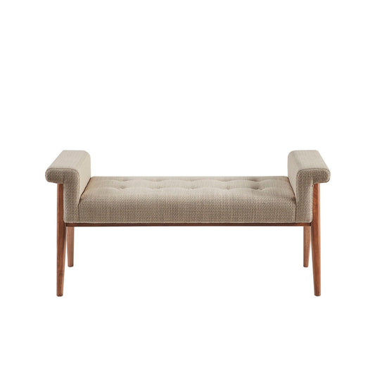 Accent Bench With Button Tufted Seat - Tan