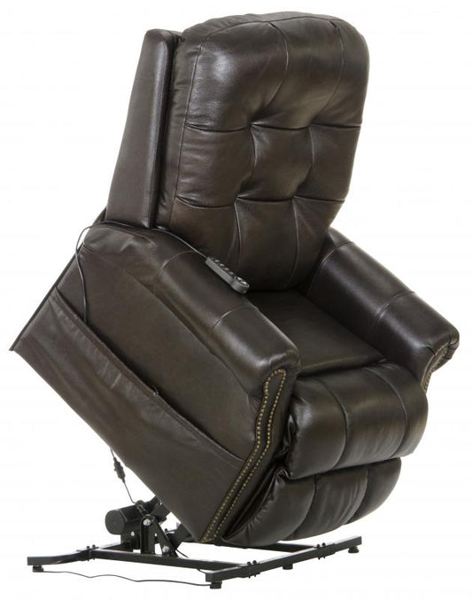 Catnapper Madison Power Lift Lay Flat Recliner w/Heat & Massage in Chocolate