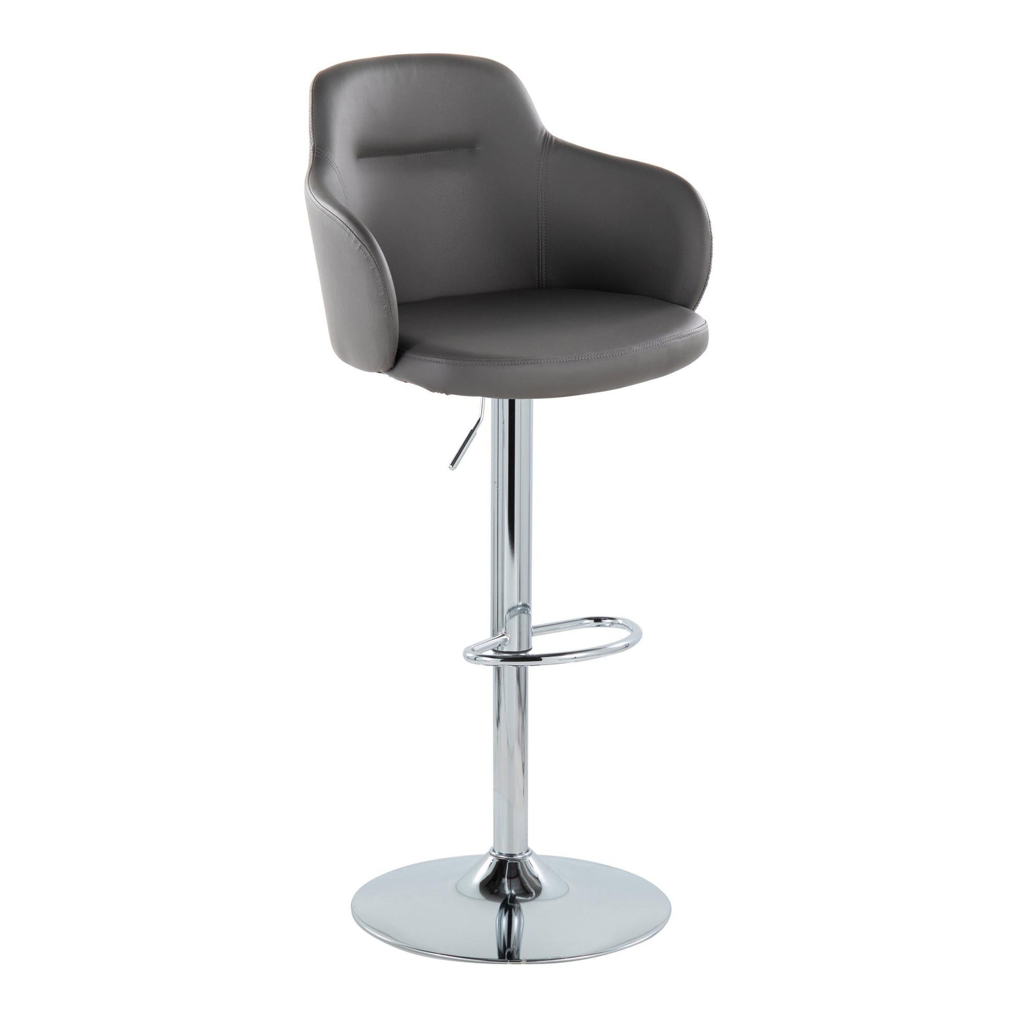 Boyne - Contemporary Adjustable Barstool With Swivel With Oval Footrest (Set of 2)