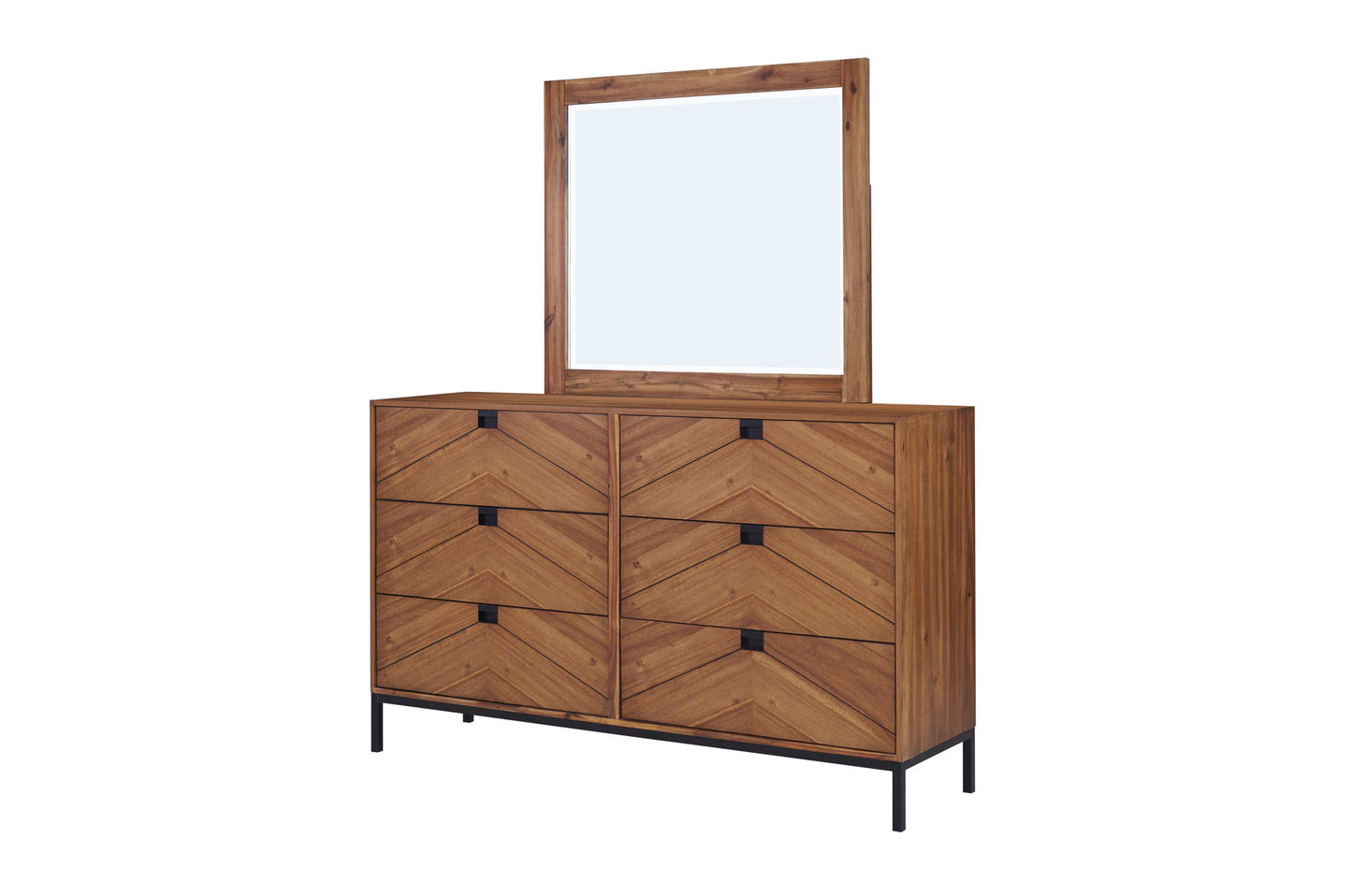 Astoria - Mirror - Natural Herringbone