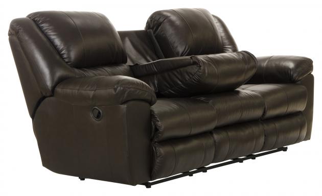 Catnapper Transformer II Ultimate Sofa w/3 Recliners & Drop Down Table in Chocolate