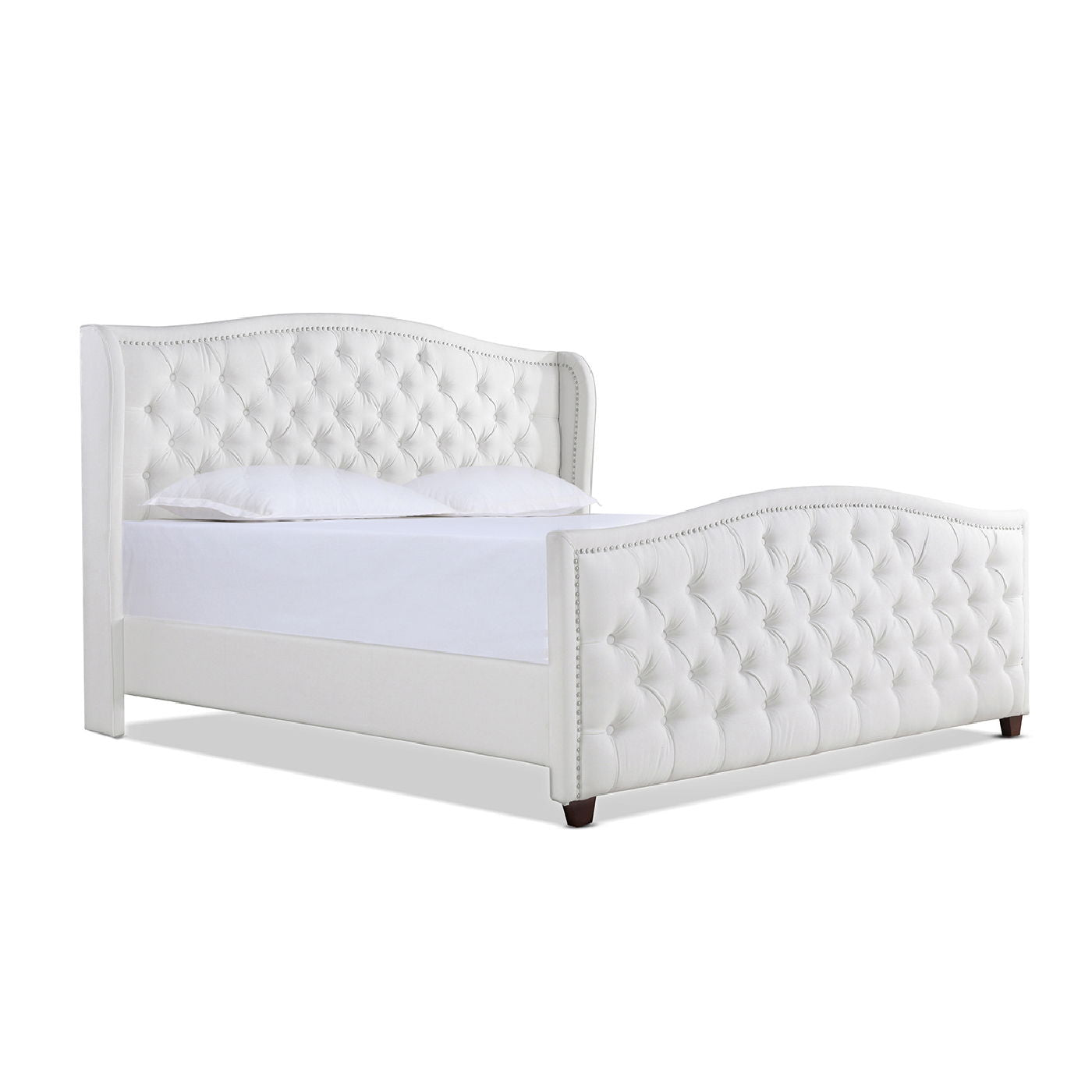 Marcella - Upholstered Shelter Headboard Bed Set