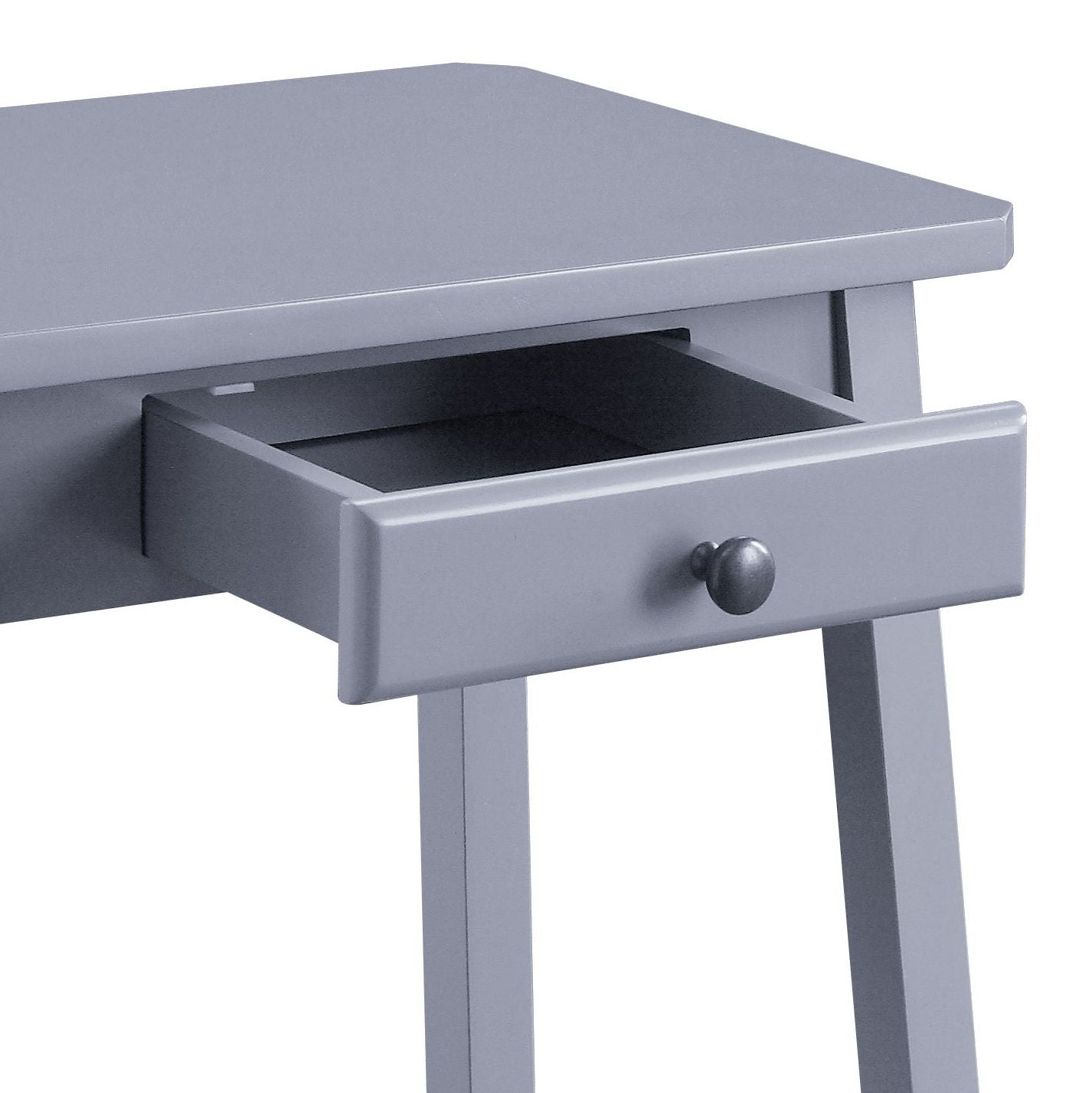 Kaife - Accent Table With Display And Utility Function - Gray