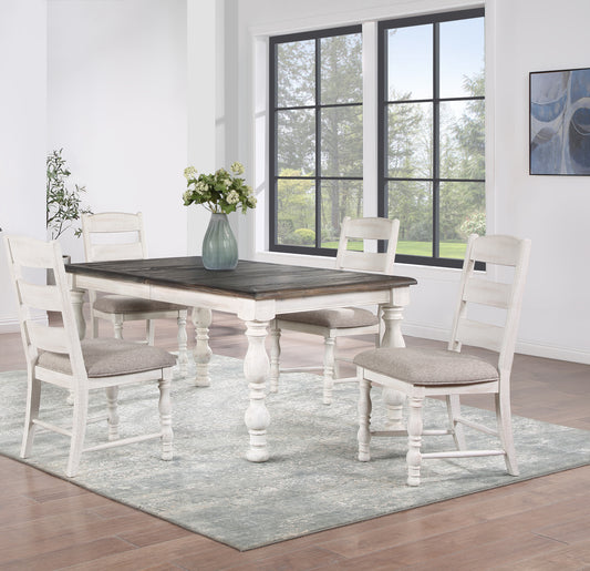 Heston - 5 Piece Dining Set - White