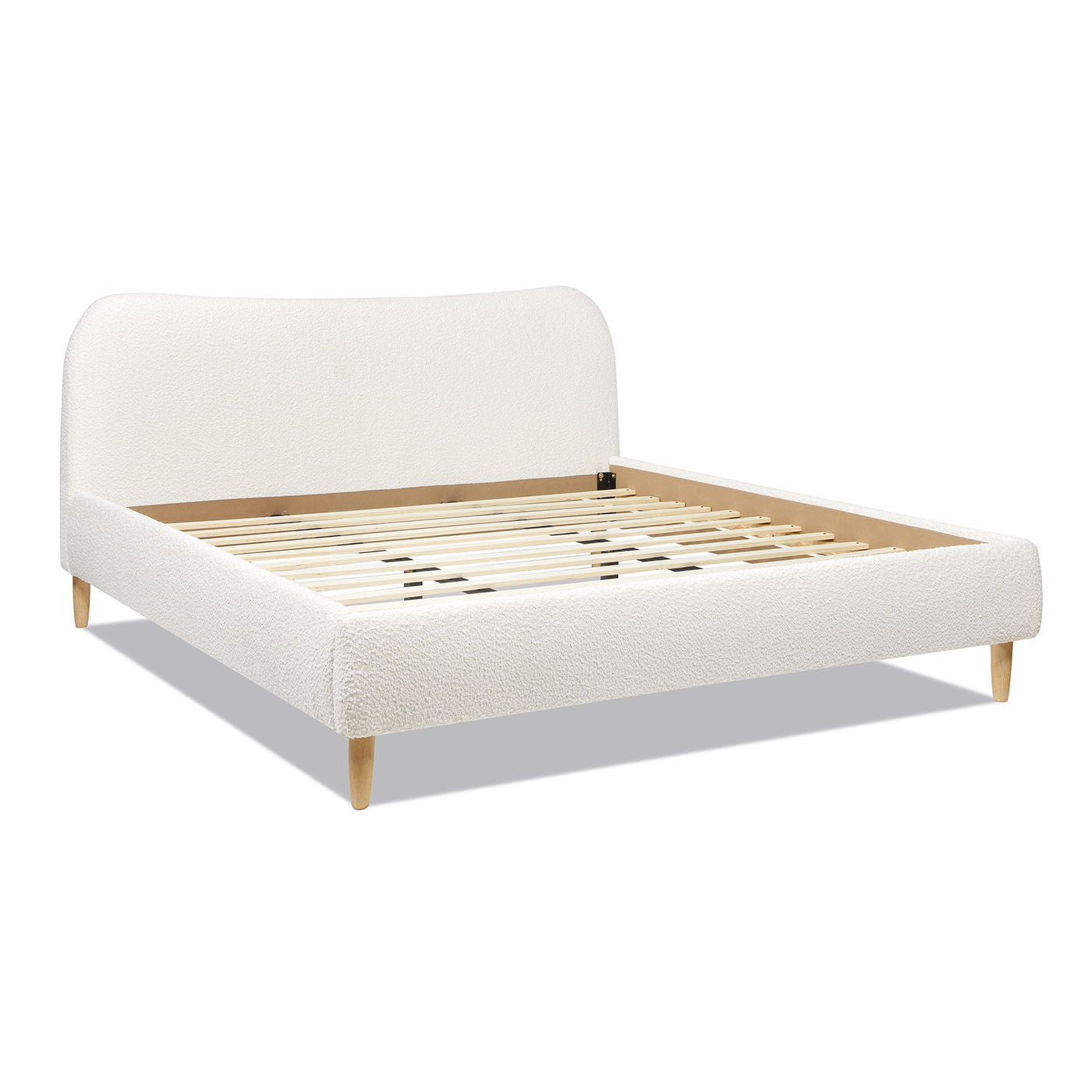 Roman - Curved Headboard Upholstered Platform Bed