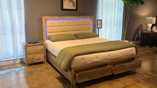Callie - King Bed Footboard Storage Drawers - Brown