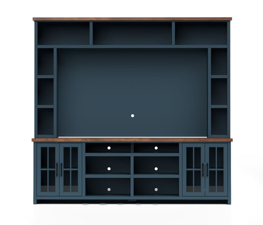 Nantucket - Entertainment Center - Blue Denim / Whiskey