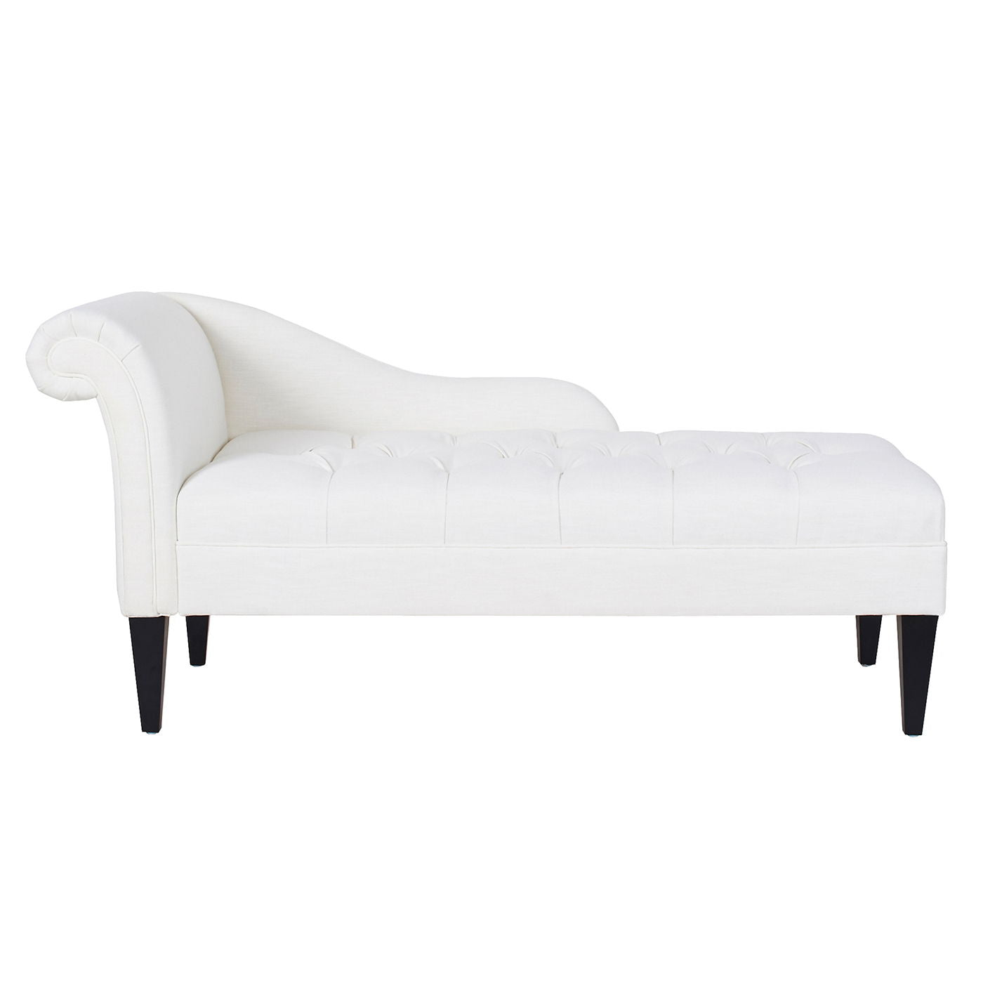 Harrison - Tufted Roll Arm Chaise Lounge - Antique White