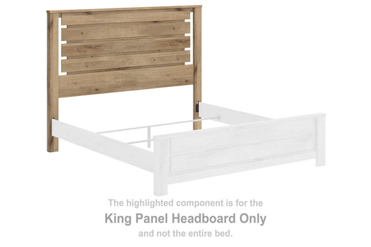 Brozmont - King Panel Headboard - Tan