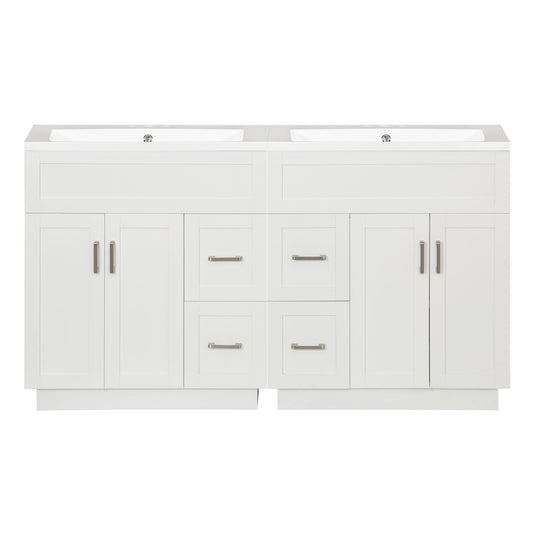 Bathroom Vanity With 2 Doors, 2 Drawers, Adjustable Shelf, Hidden Slides & Soft Close Hinges