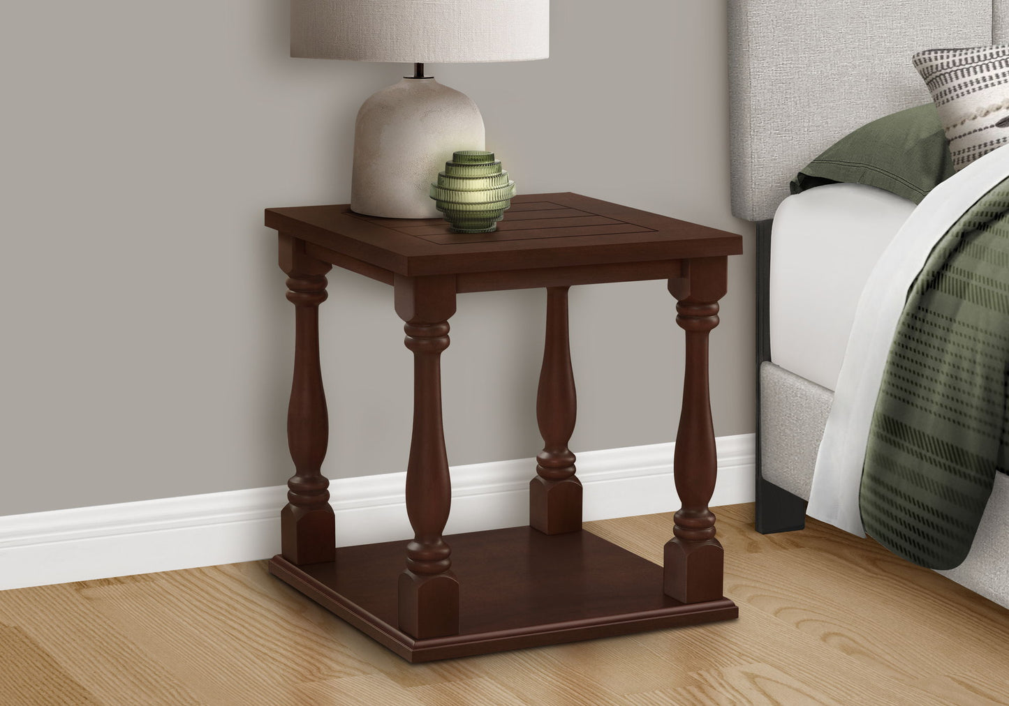 Accent Table, 2 Tier, Square, Traditional - Espresso