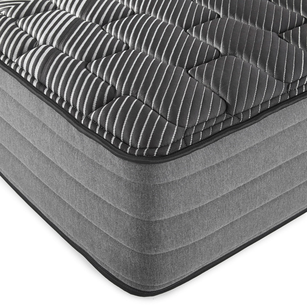 Starrett Black - 14" Euro Top Hybrid Mattress With Copper Gel And Silver Infused Foam - Sleek Black - Twin - Black