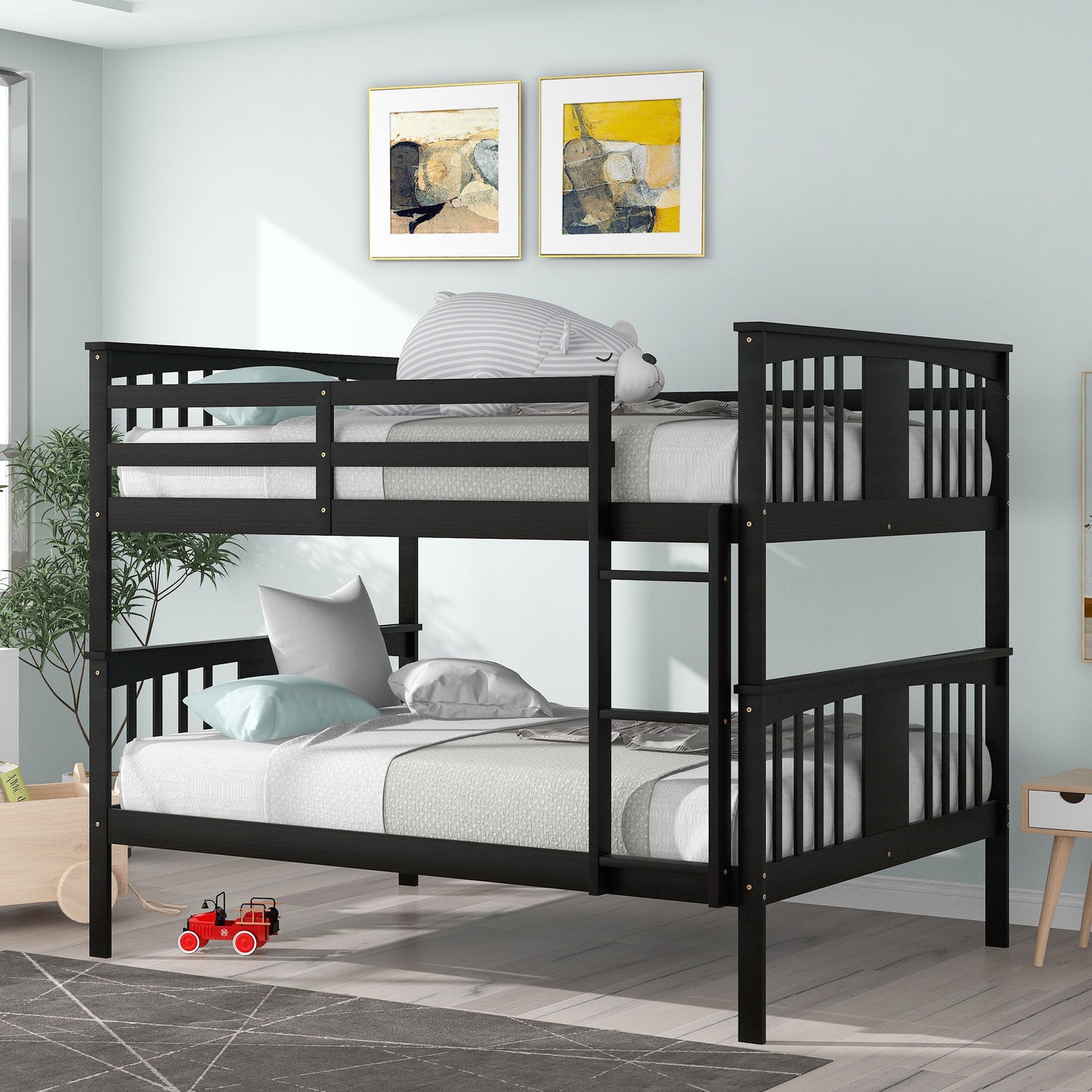 Bunk Bed With Ladder For Bedroom, Guest Room Furniture