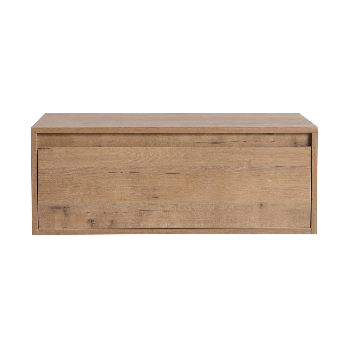 30" Wall Mounted Mirror Cabinet With Door - Imitative Oak