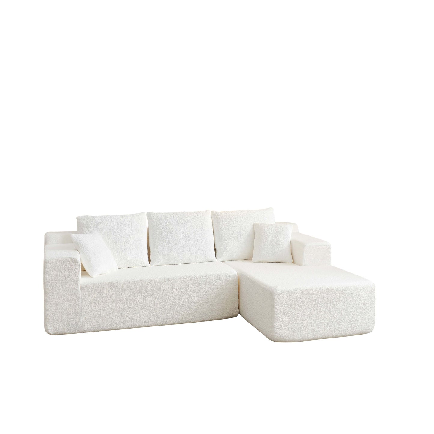 Modular Cloud Sectional Couch With L Shape Chaise, Deep Seat