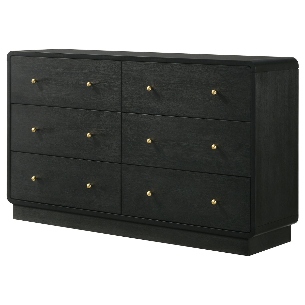 Burton - 6 Drawer Dresser Cabinet - Black