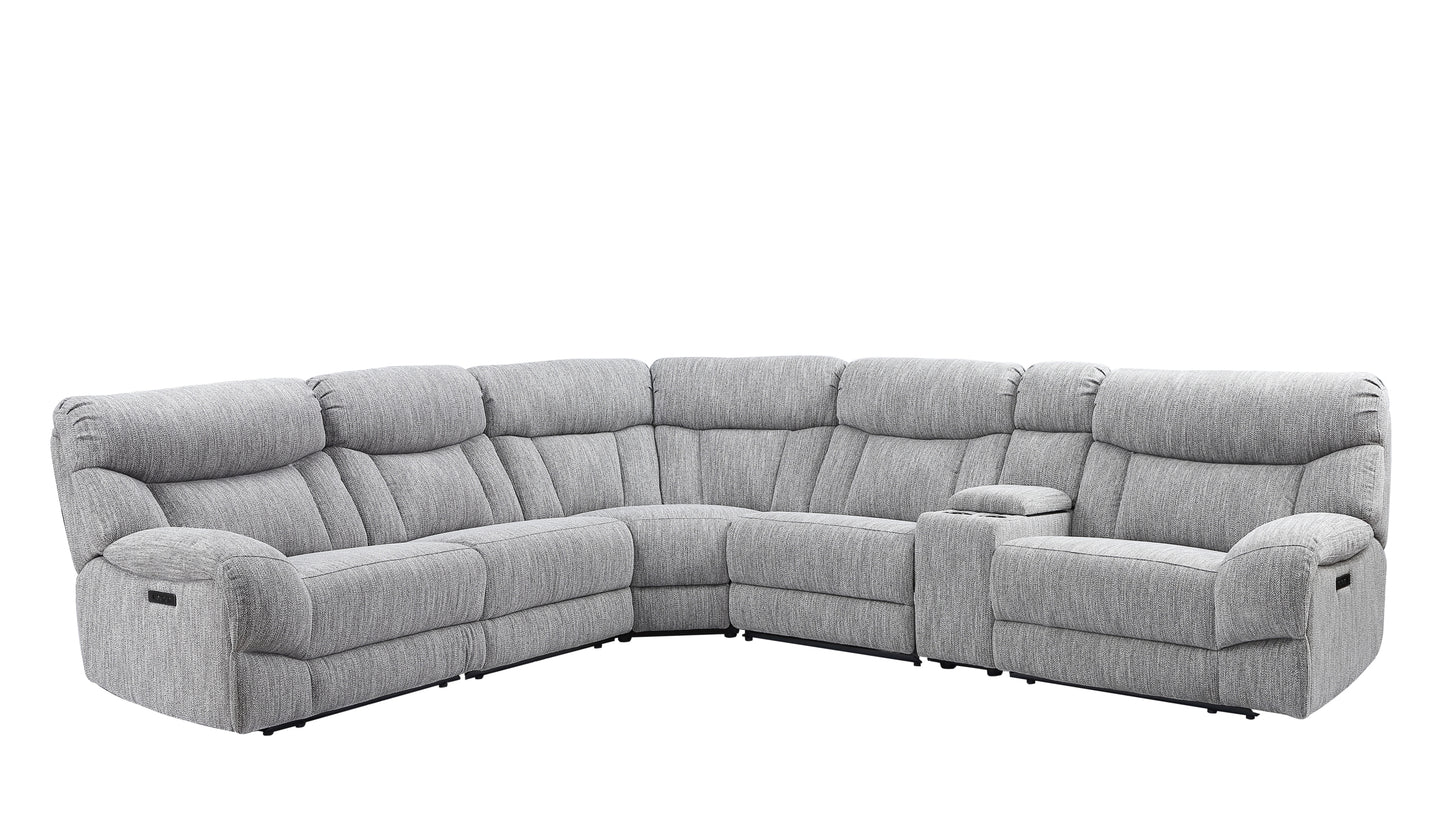 Park City - 6 Piece Sectional - Pearl Silver