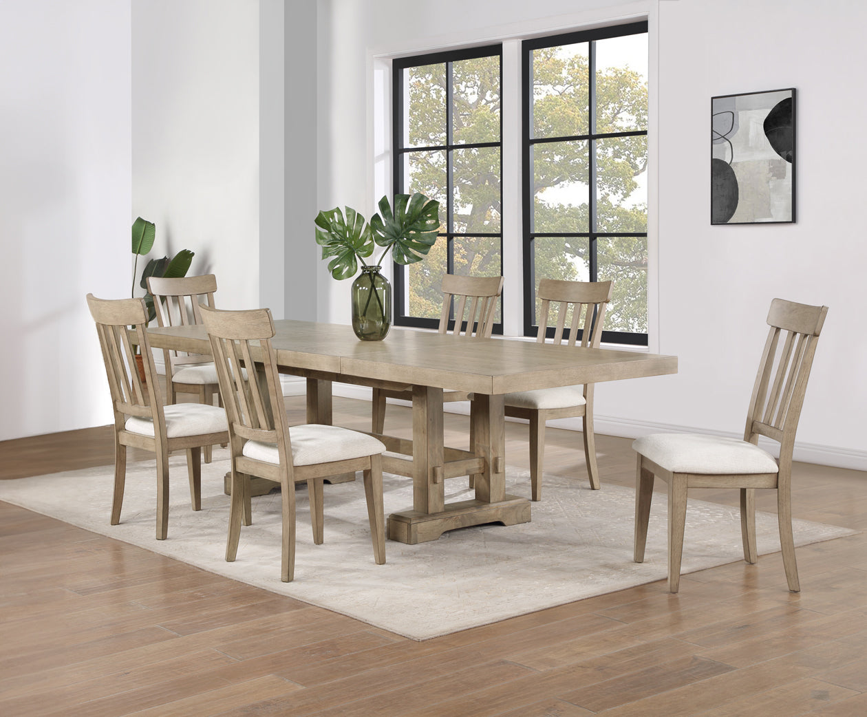 Napa - 7 Piece Dining Set - Sand