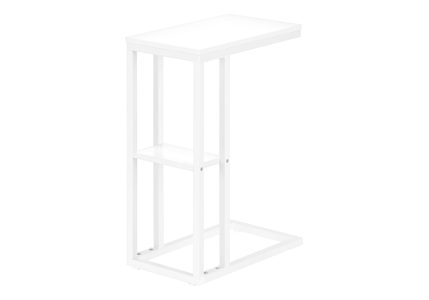 Accent Table, C - Shaped, Marble Look Contemporary & Modern Convenient Design