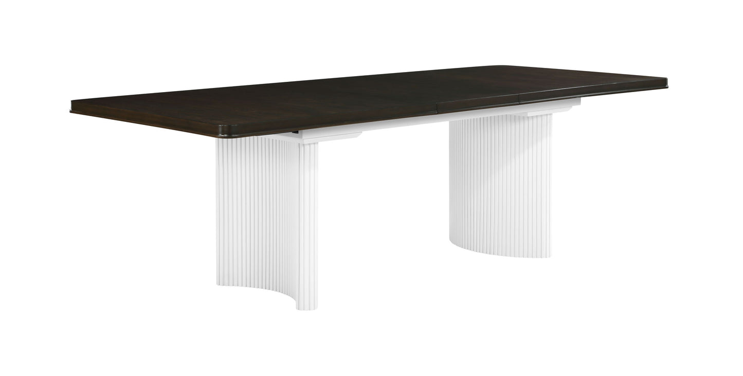 Carene - Dining Table (With Leaf) - Brown / White