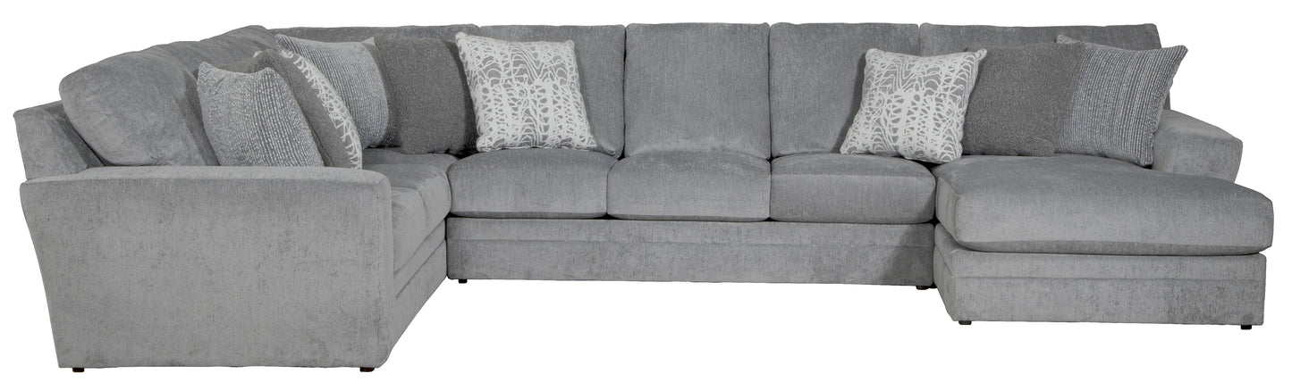 Glacier - 3 Piece Sectional And 9 Included Accent Pillows