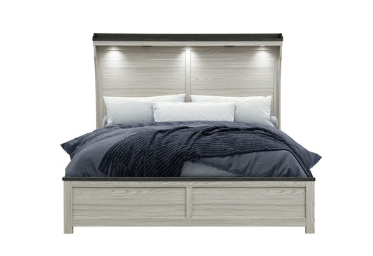 Ashley - King Panel Bed - Brown