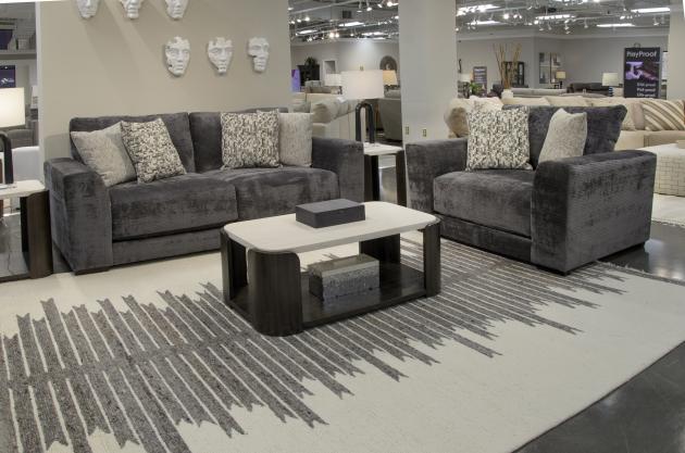 Jackson Silas collection arrangement; coordinating pieces sold separately in Steel
