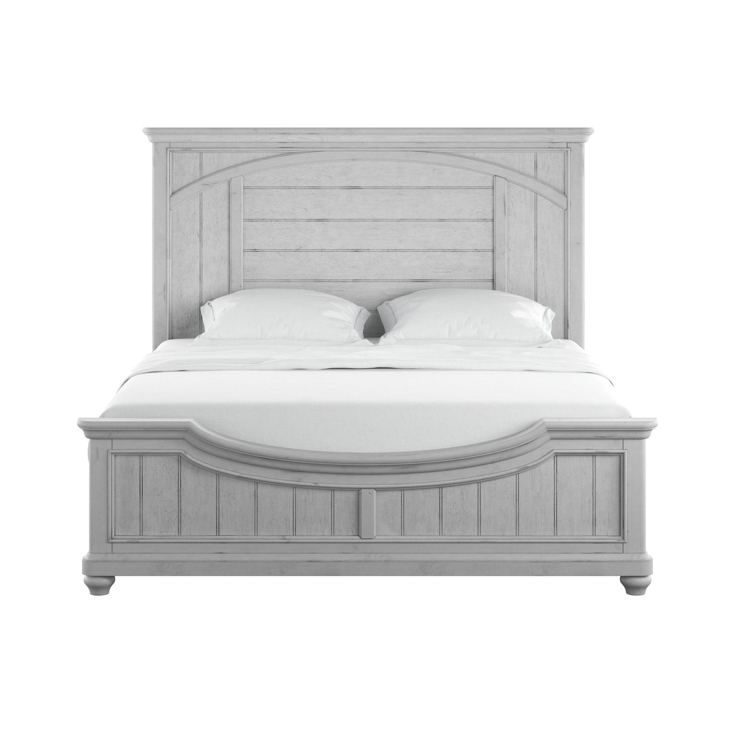 Queen Panel Bed - Gray - Wood
