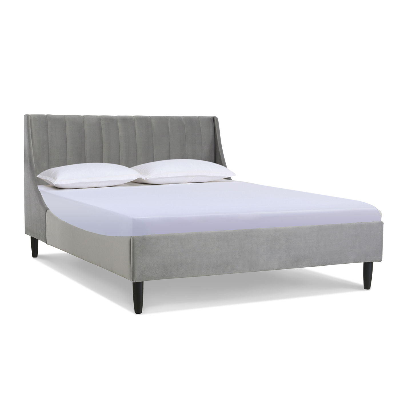 Aspen - Vertical Tufted Modern Headboard Platform Bed Set