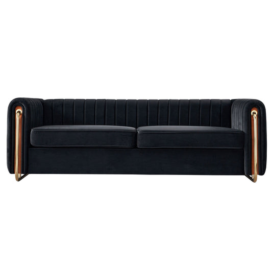 Contemporary Velvet Sofa Couch For Living Room