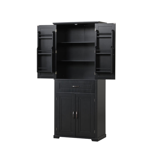 Bathroom Storage Cabinet With Doors And Drawer, Adjustable Shelf