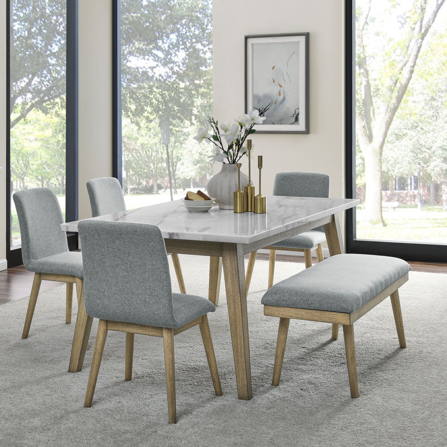 Vida - 6 Piece Dining Set - Dark Gray