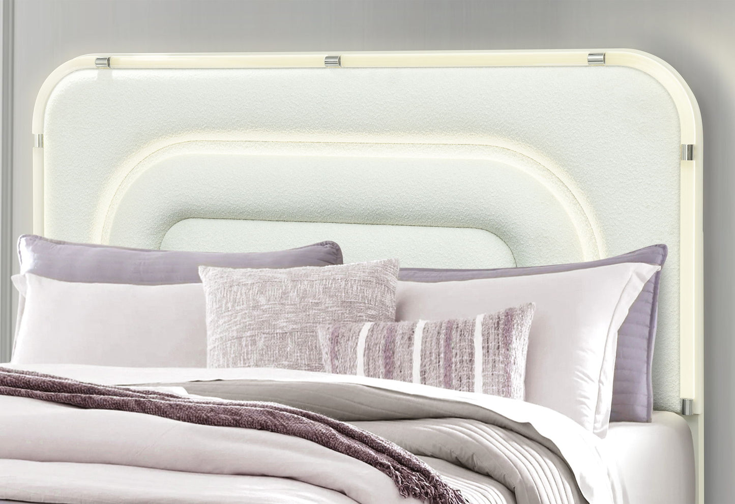 Lyra - King Bed Footboard And Full Slats - Beige