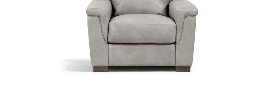 Cornelia - Leather Chair - Gray