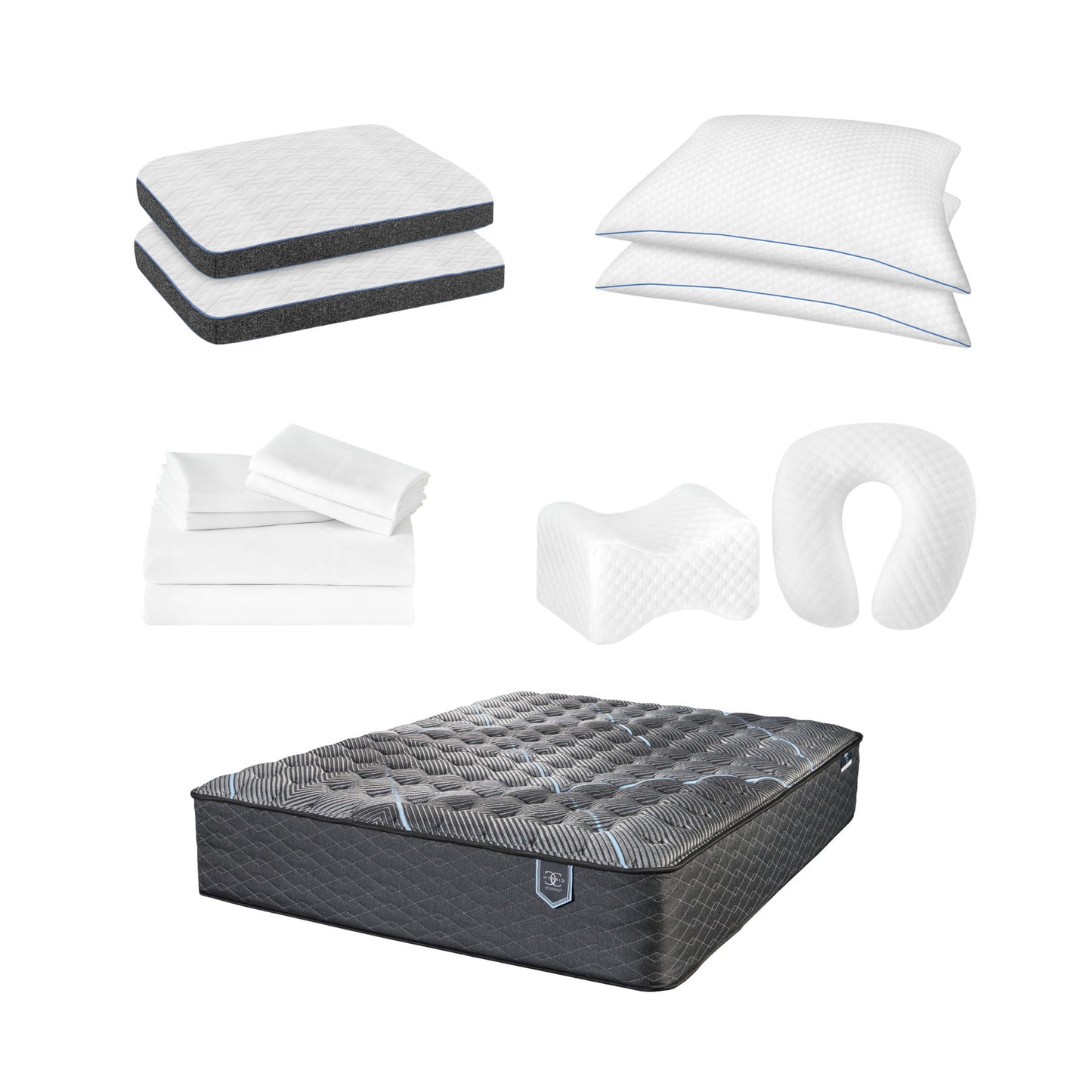 Comfort Care - Hybrid Restful Nights Firm Mattress,12 Piece Comfort Bedding Pack