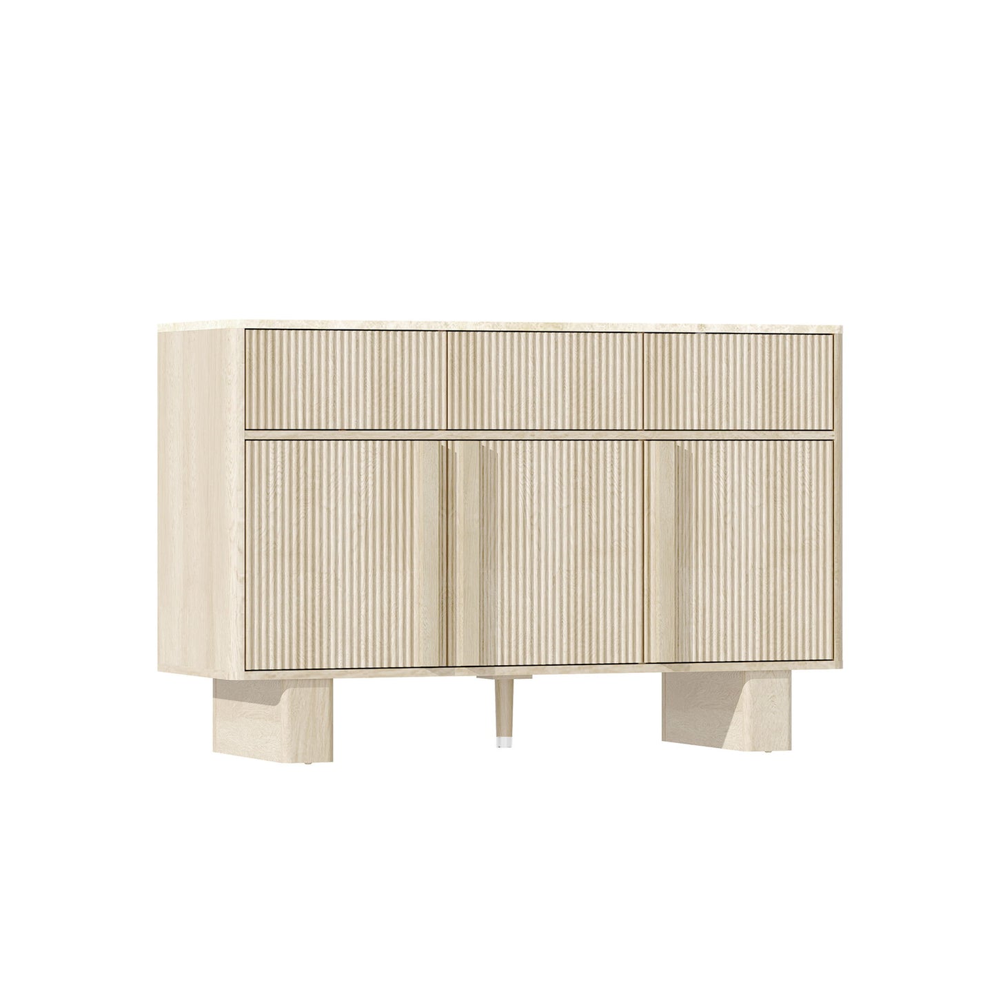 Curved Credenza, Wide Storage Cabinet For Dining Room