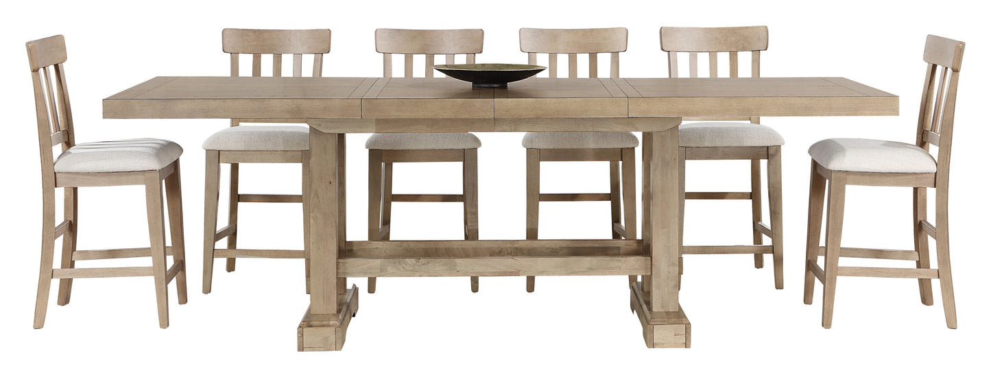 Napa - 7 Piece Counter Dining Set - Sand