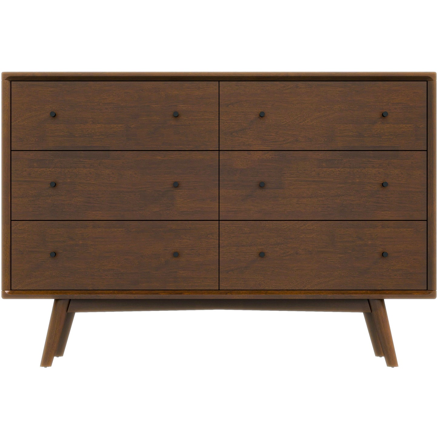 Caroline - Mid-Century Modern Solid Wood Dresser - Brown