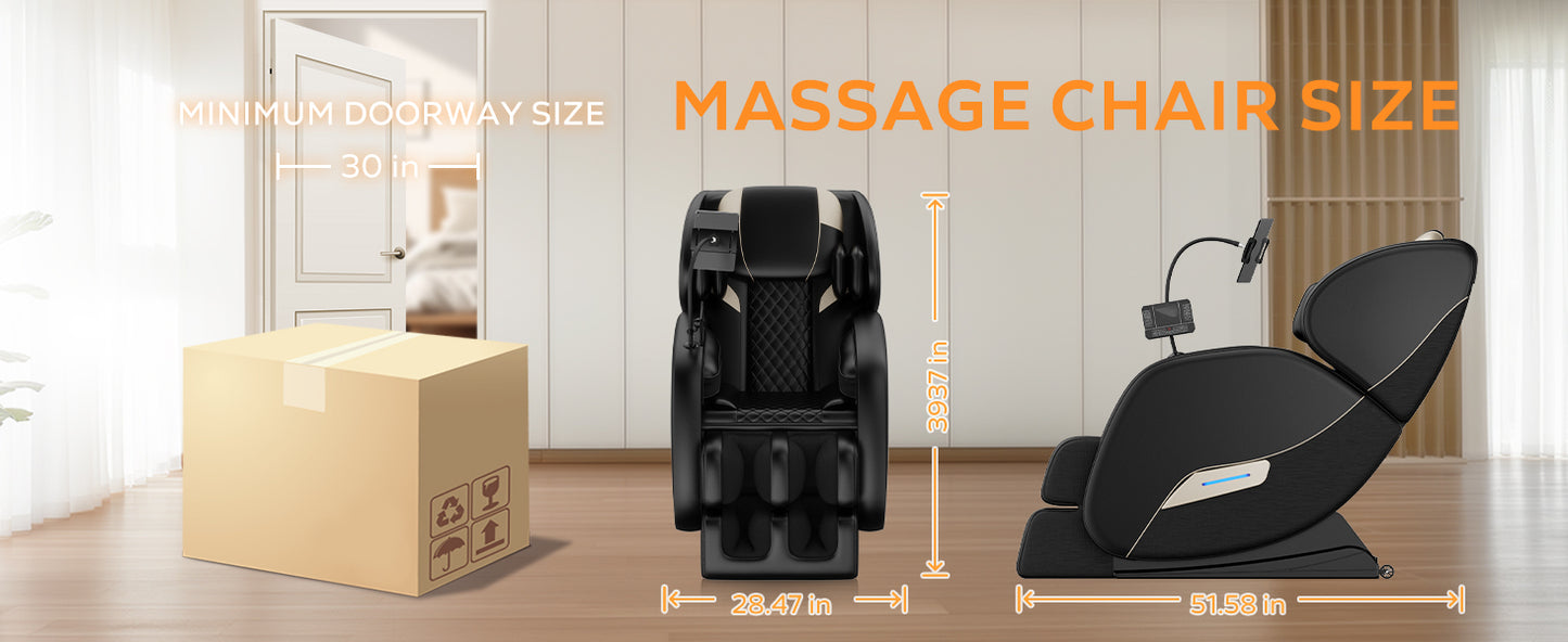 2024 Massage Chair Recliner with Zero Gravity with Full Body Air Pressure