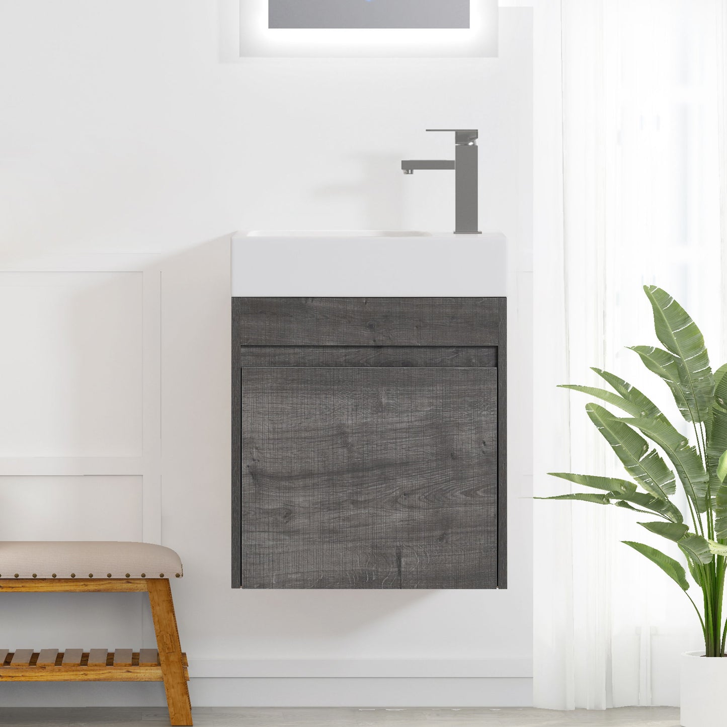 Sink Floating Bathroom Vanity With Soft Close Cabinet Door