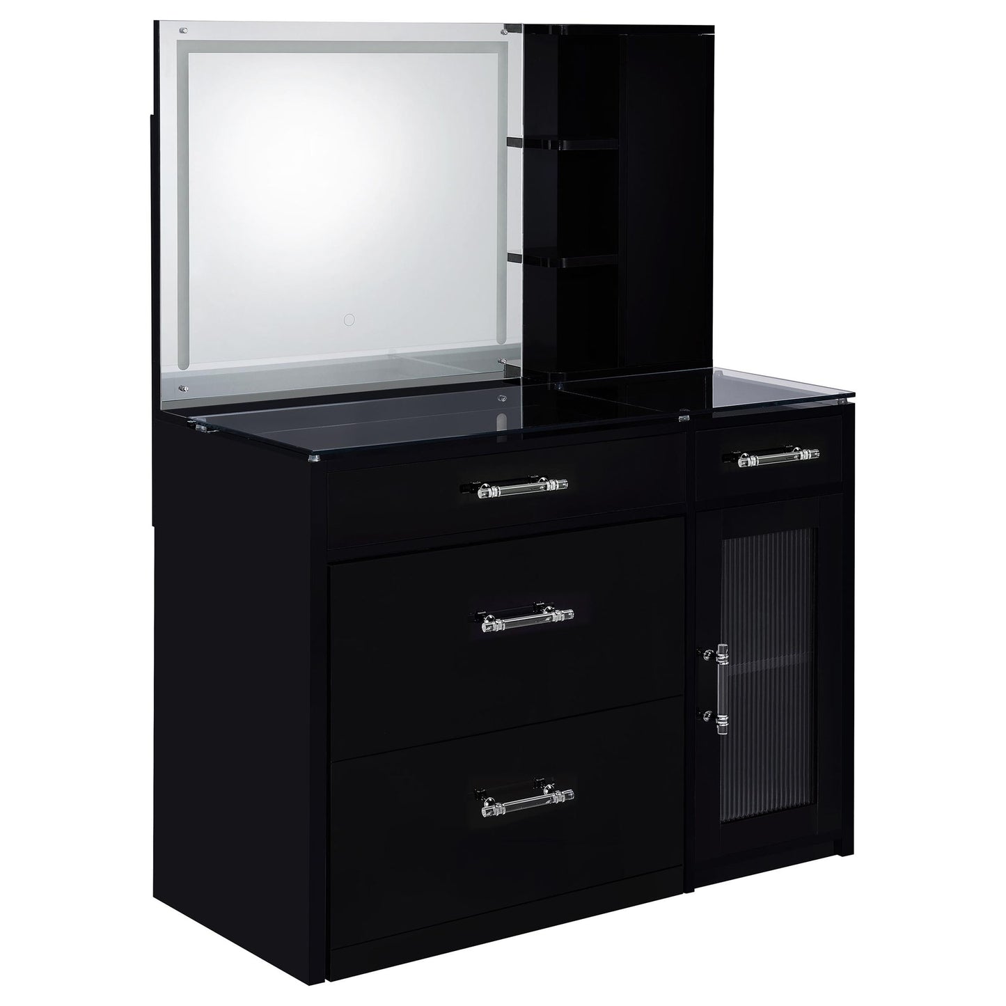 Kerr - 2 Drawer Makeup Vanity Table With Mirror And Stool