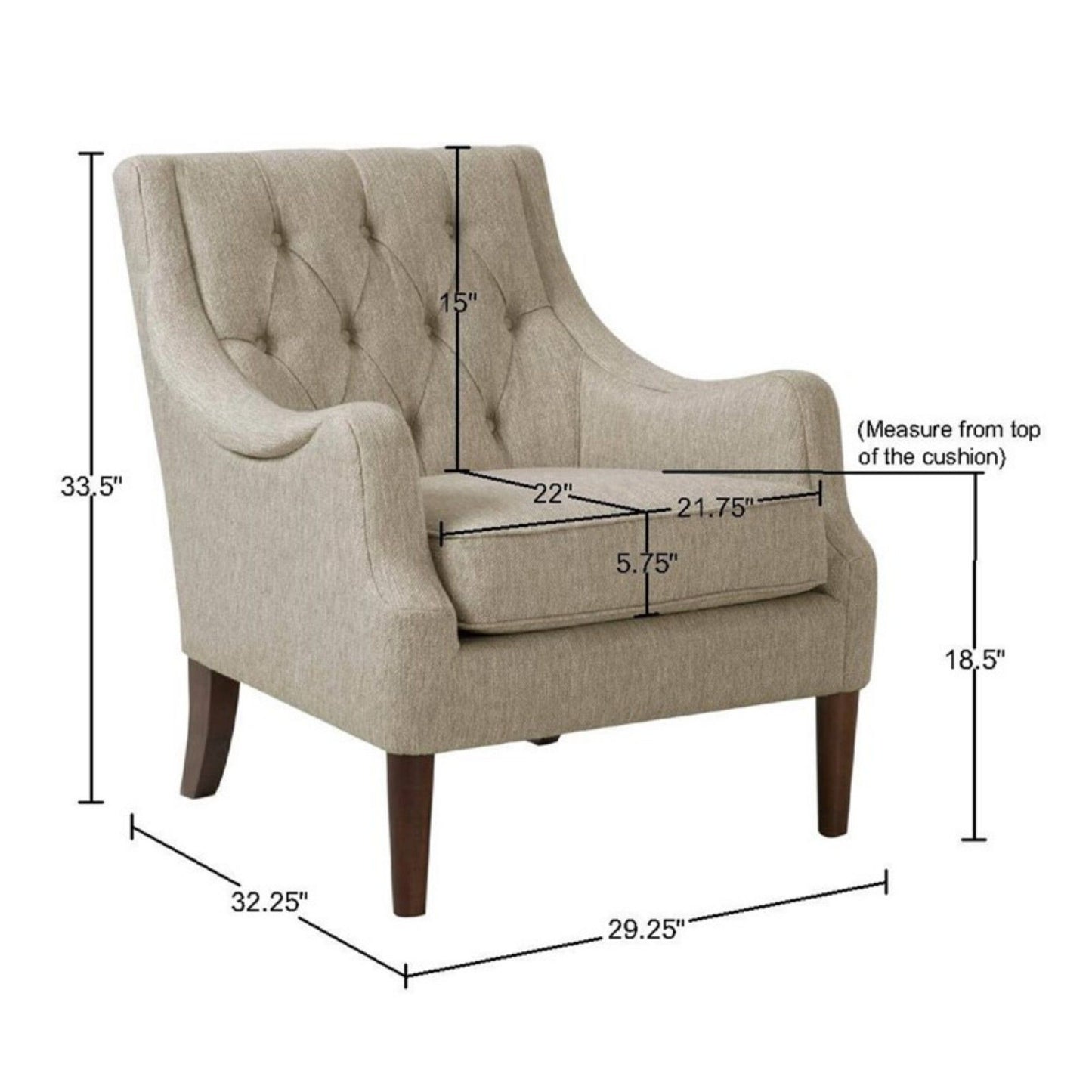 Qwen - Button Tufted Accent Chair