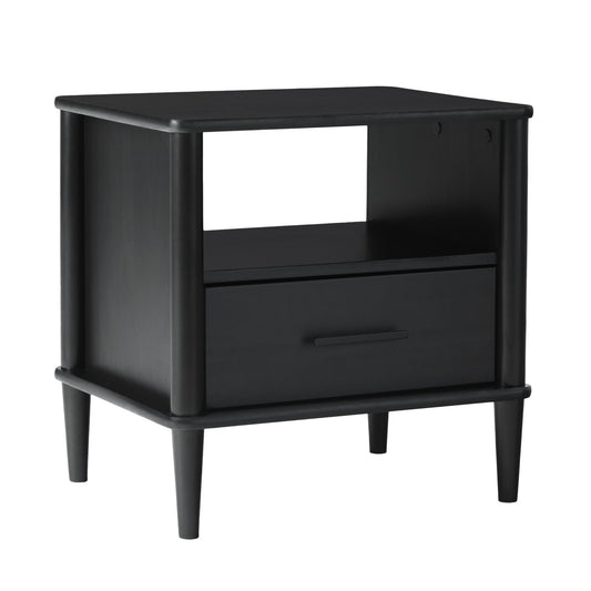 Transitional Solid Wood Spindle Nightstand