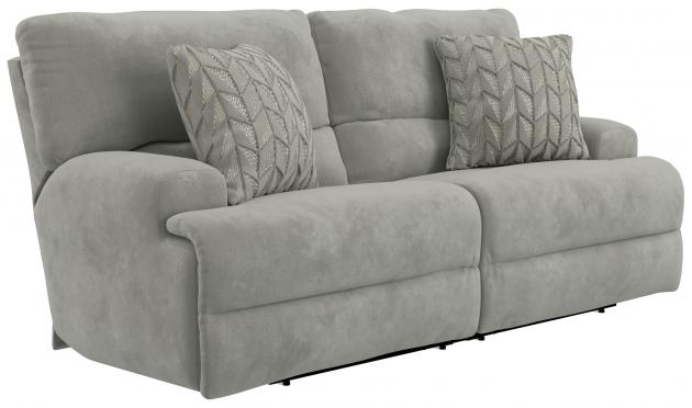 Catnapper Renaldo Power Lay Flat Reclining Sofa w/Zero Gravity in Stone