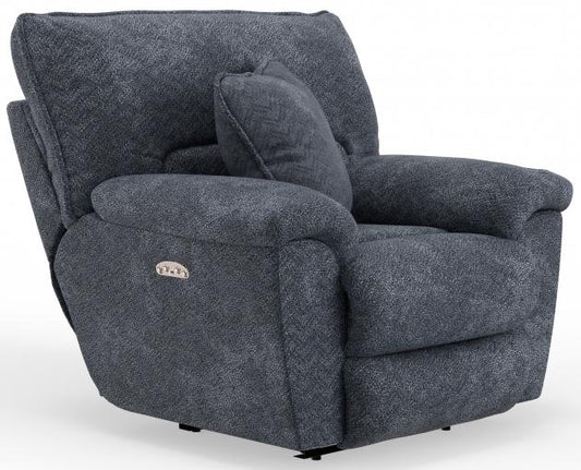Catnapper Paxon Power Headrest Deep Seat Lay Flat Recliner in Smoke