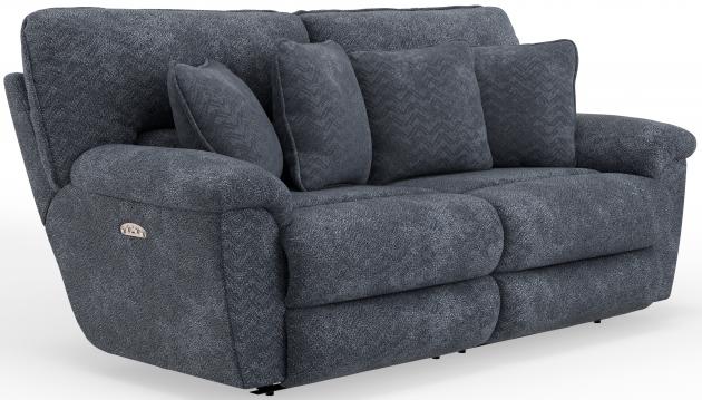 Catnapper Paxon Power Headrest Deep Seat Reclining Sofa in Smoke